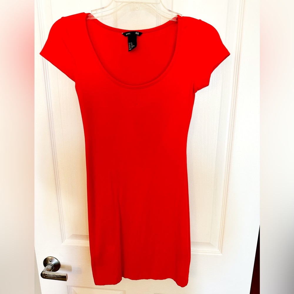 Short Red Cotton Dress